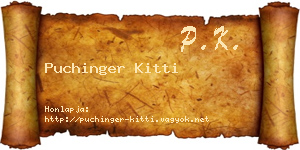 Puchinger Kitti névjegykártya